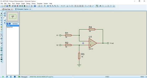 Heru Oktaviandri Menggambar Rangkaian Op Amp Dengan Proteus