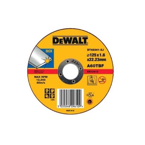 Disque Tron Onner L Inox Extreme X Mm Dewalt Dt Qz