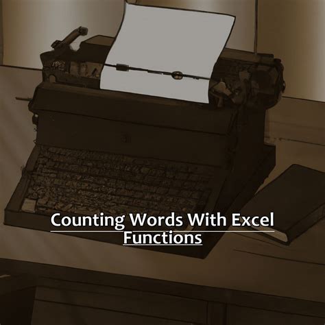 Counting Words In Excel Manycoders