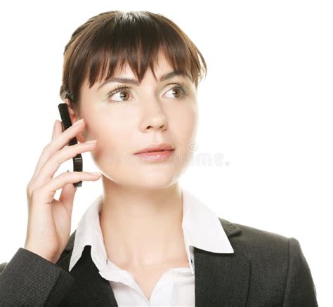 Business Woman Talking On Cell Phone Stock Image Image Of Human