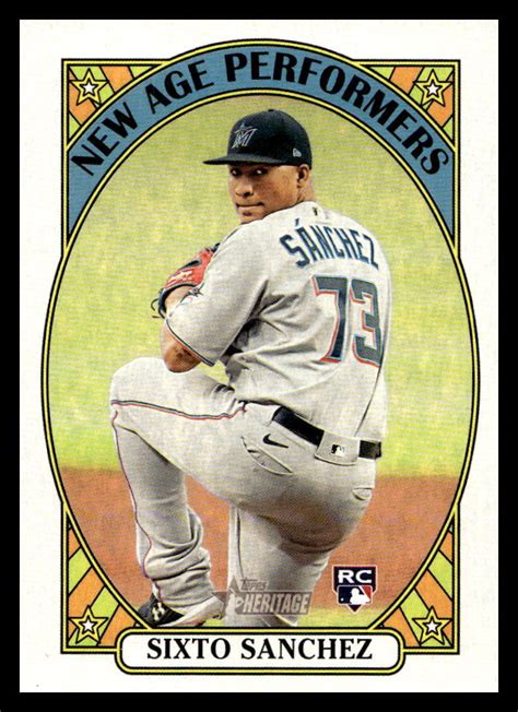 2021 Topps Heritage NAP 21 Sixto Sanchez Miami Marlins EBay