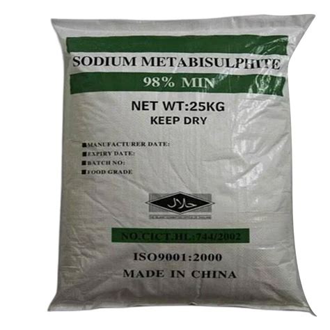 Sodium Metabisulfite Powder Packaging Type Packet Packaging Size