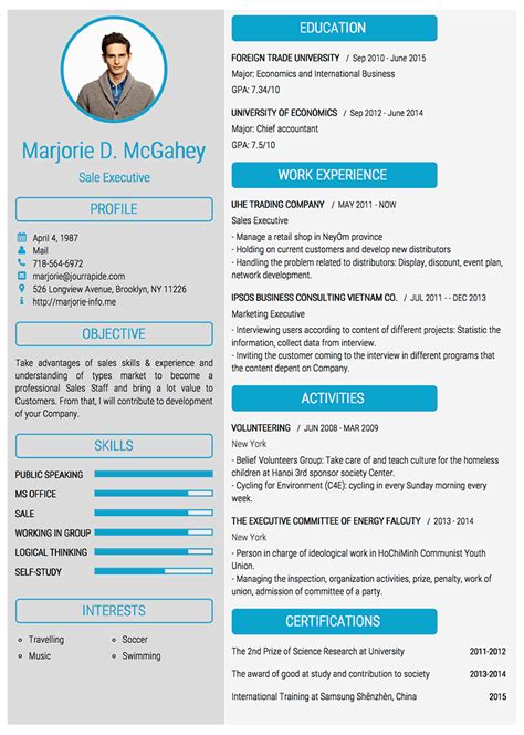 Professional Resumecv Templates With Examples