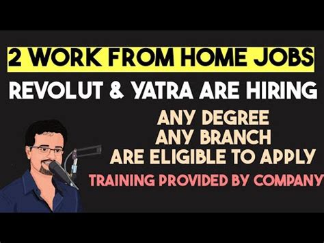 Revolut Yatra Hiring Permanent Work From Home Job