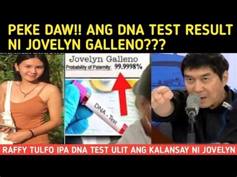 Raffy Tulfo Peke Daw Ang Dna Result Ni Jovelyn Galleno Latest Update