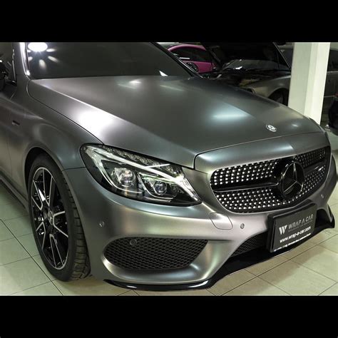 Benz C43 AMG Satin Dark Grey #Mercedes #benz #C43 #amg #wrapacar # ...