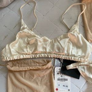 Zara Intimates Sleepwear Zara Silk Panties And Bra Set Poshmark