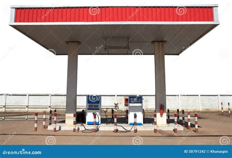 Gas Lpg Liquid Petroleum Gas Station Isolated White Stock Photo Image