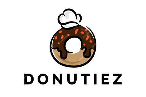 Diseño De Ilustración Del Logotipo De Donut Vector Premium