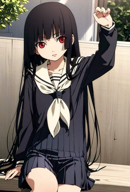 Ai Art Lora Model Hell Girl Enma Ai Lora Pixai Hot Sex Picture