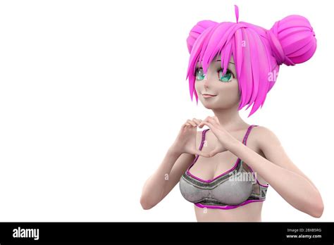 Bikini De Manga Fille Dans Un Fond Blanc Cette Fille Manga Mettra Un Peu De Plaisir Dans Vos