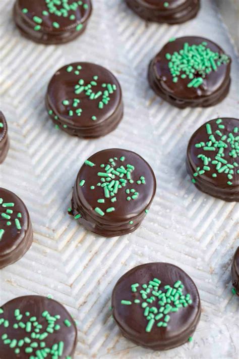 Mint Chocolate Covered Oreos Dinner Then Dessert
