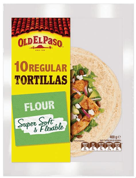 Vỏ Bánh Tortilla Truyền Thống Old El Paso Mexican Regular Tortillas Flour Gói 400g 10 Cái