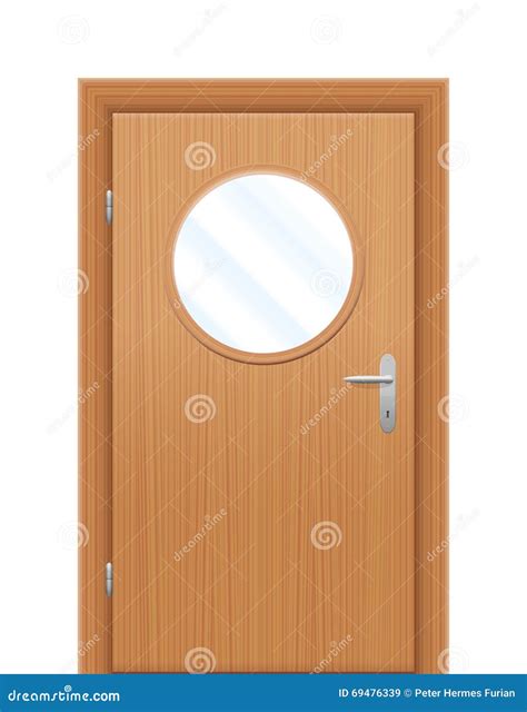 Door Viewing Window Circular Stock Vector - Illustration of furnishing