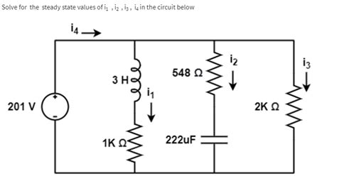 Solved Solve For The Steady State Values Of I1 I2 I3 I4 In Chegg