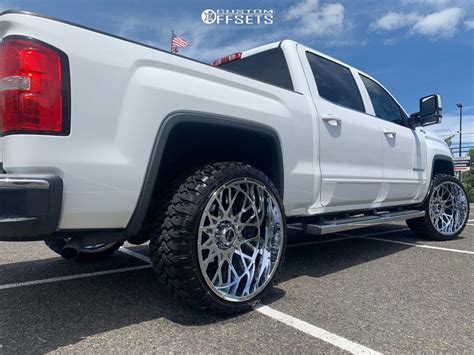 2014 Gmc Sierra 1500 Aggressive 1 Outside Fender On 24x12 51 Offset