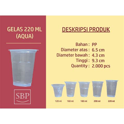 Jual Gelas Aqua 220 Ml Bening Shopee Indonesia