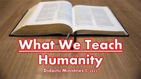 What We Teach About Humanity YouTube