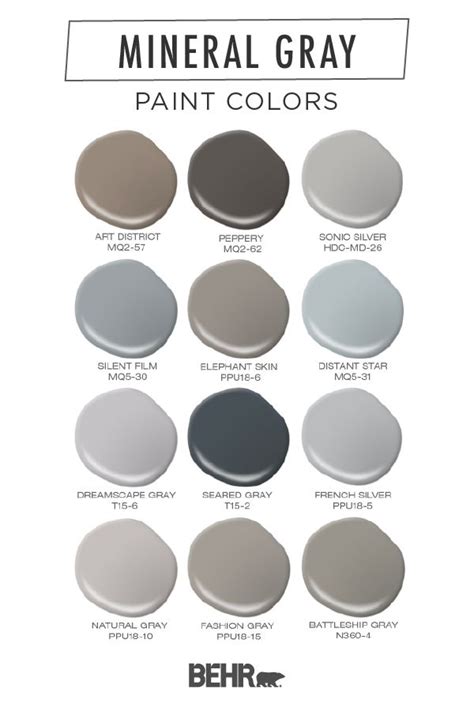 Different Shades Of Grey Paint