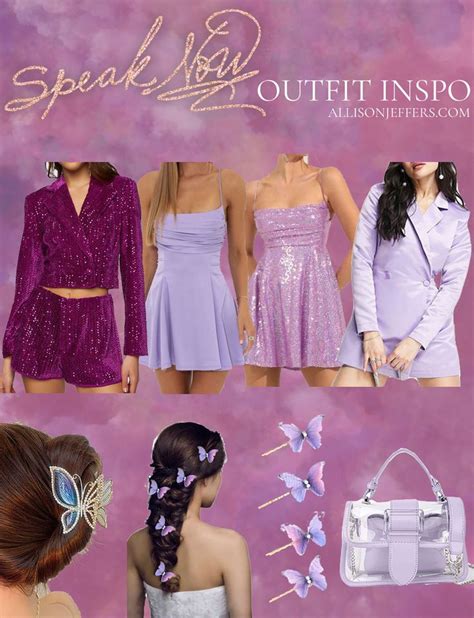 Taylor Swift Eras Tour Speak Now Outfit Ideas Eras Concert Purple Dresses And Accessories Copy