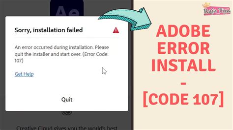 Fix Sorry Installation Failed Error Code 107 YouTube