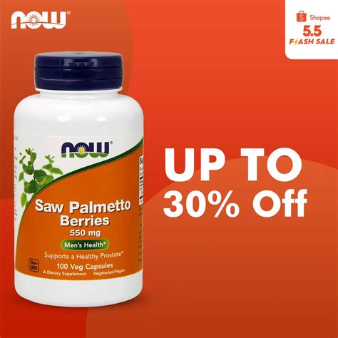 Now Foods Saw Palmetto Berries Mg Veg Capsules Shopee Singapore