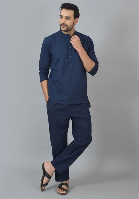 Buy Solid Co Ord Set Navy Blue Cotton For Best Price Reviews Free