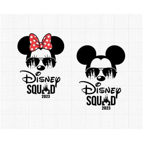 2023 Squad Mickey Minnie Mouse Sunglasses Svg Inspire Uplift