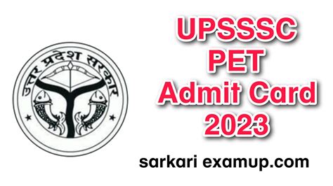 Upsssc Pet Admit Card