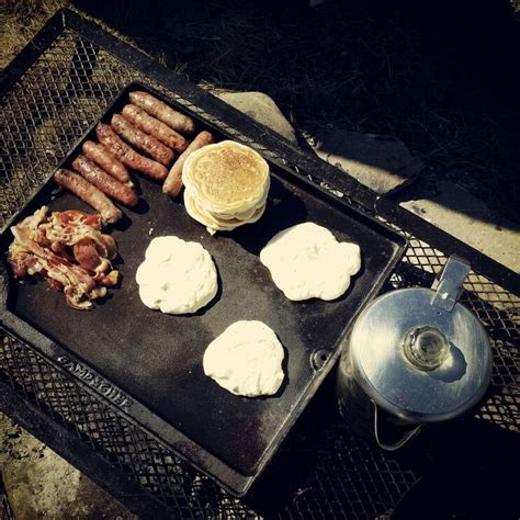 Campfire Breakfast With Griddle Pan
