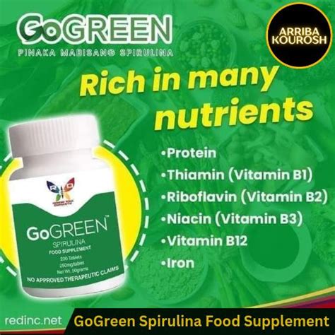 Gogreen Spirulina Food Supplement Organic Tablets Lazada Ph