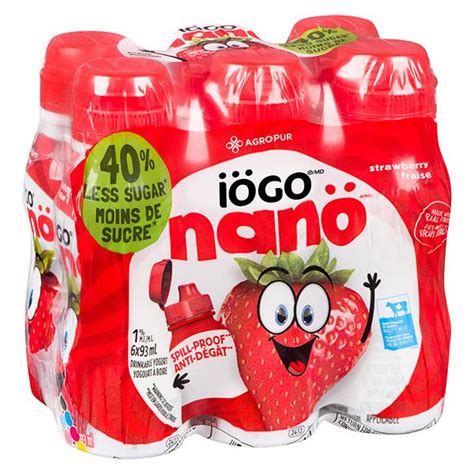 Iogo Nano Drinkable Yogurt Strawberry 6pk Whistler Grocery Service