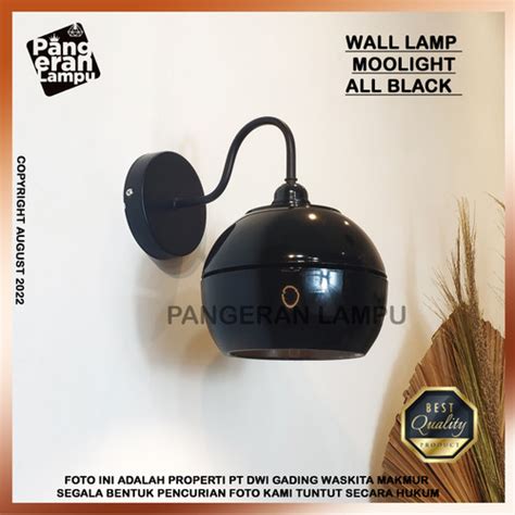 Jual Lampu Dinding Wall Lamp Minimalis Industrial Type Moon Black