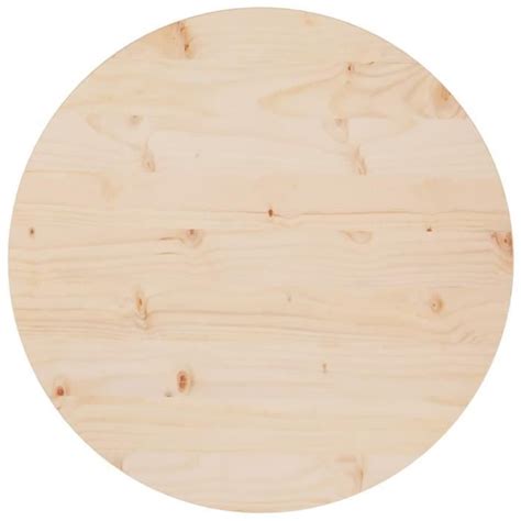 Dessus de table rond en bois de pin massif DRFEIFY Ø60x2 5 cm