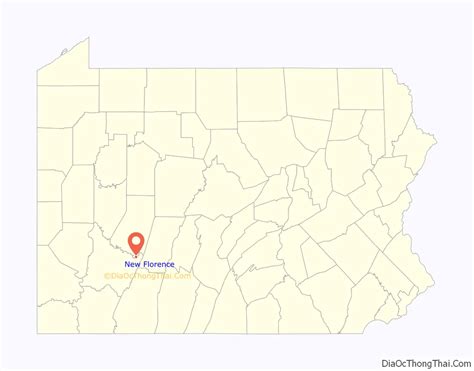 Map of New Florence borough, Pennsylvania - Thong Thai Real