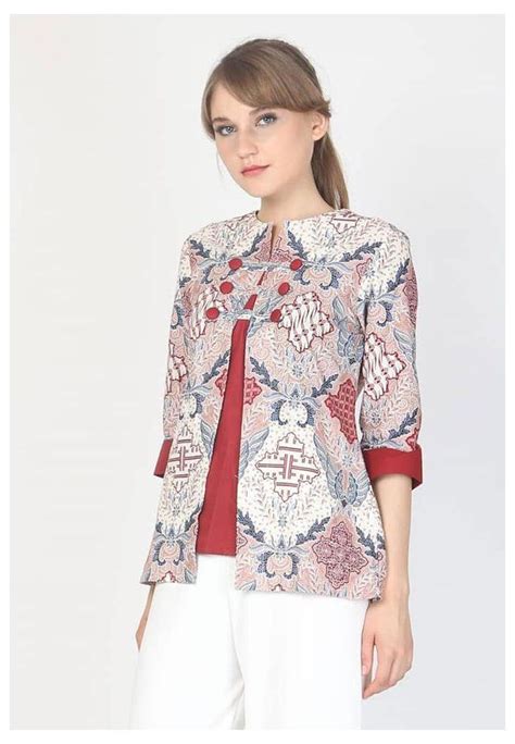 Model Baju Blazer Batik Wanita Modern Desain Baju Pengantin Pesta Dan