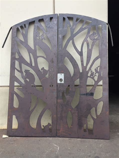 Contemporary Dual Entry Metal Gate Ornamental Iron Garden Etsy