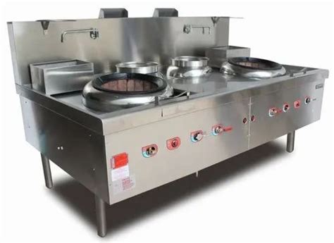 Burner Lpg Stainless Steel Chinese Cooking Range For Commercial At