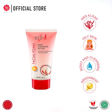 Red A Facial Foam For Oily Skin With Oil Absorbent Red Algae Extract