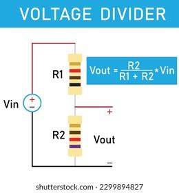 Schematic Diagram Voltage Divider Circuit Stock Vector (Royalty Free ...