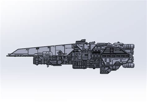 Descargar Archivo Stl Destructor Clase Halberd En El Halo • Objeto Para