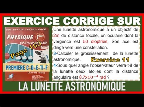 LES INSTRUMENTS D OPTIQUES APPLICATION No 2 La Lunette Astronomique