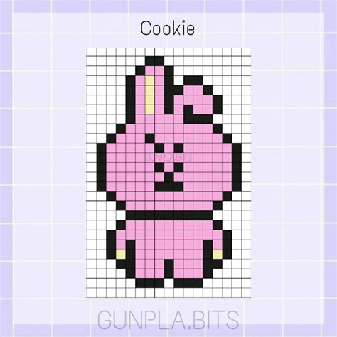 Cookie Bts Bt Hama Beads Pixel Artkal Perler Bordado Easy Pixel Art