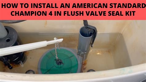 How To Install An American Standard Champion 4 In Flush Valve Seal Kit Youtube