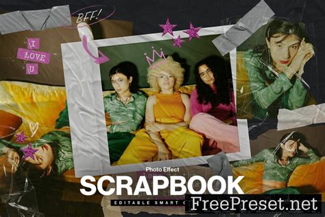 Scrapbook Photo Collage Template 5U75QP5