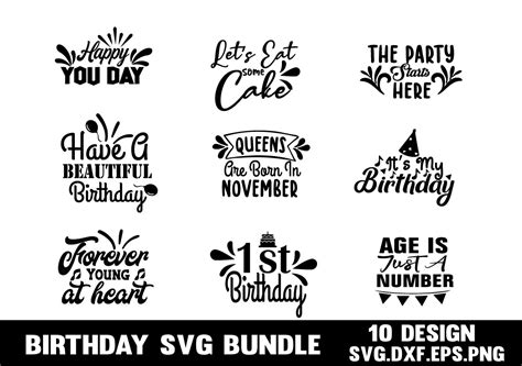 Birthday SVG Bundle Graphic by SVG Design Shop · Creative Fabrica