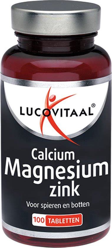 Lucovitaal Calcium Magnesium Zink Voedingssupplement 100 Tabletten Bol