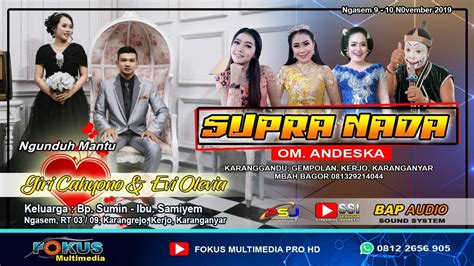 Live Stream Cs Supra Nada Fokus Multimedia Pernikahan Cahyo Evi