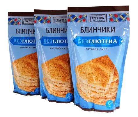 Смеси сухие Блинчики традиционные без глютена по 250 гр., 3 шт ...