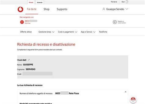 Modulo Disdetta Vodafone Casa Salvatore Aranzulla